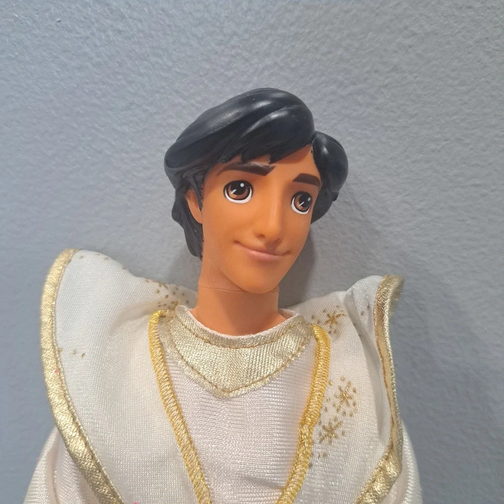 VTG Disney‎ Aladdin Prince Ali Doll Mattel Wedding White Gold Royal Outfit 1968